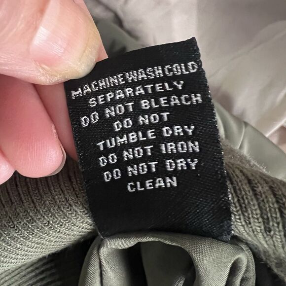 OOKIE AND LALA Carbon Puffer Jacket Hooded Quilted Bomber Black Size XL NWT - Picture 15 of 15